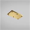 Gea luce OFELIA B R/6 MINI - ROSONE RETTANGOLARE 6 FORI PIU ACCESSORI COLORE OTTONE