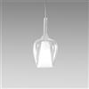 Gea luce OFELIA S/10 - VETRO TRASPARENTE E PORTALAMPADA BIANCO 1 LUCE ATTACCO E27 CAVO TRASPARENTE SENZA BASE DI ATTACCO D.20CM