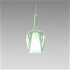 Gea luce OFELIA S/10 - VETRO VERDE-TRASPARENTE E PORTALAMPADA BIANCO 1 LUCE ATTACCO E27 CAVO TRASPARENTE SENZA BASE DI ATTACCO D.20CM