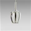 Gea luce OFELIA S/10 - VETRO CROMO SPECCHIATO E PORTALAMPADA BIANCO 1 LUCE ATTACCO E27 CAVO TRASPARENTE SENZA BASE DI ATTACCO D.20CM