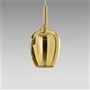 Gea luce OFELIA S/10 - VETRO ORO SPECCHIATO E PORTALAMPADA BIANCO 1 LUCE ATTACCO E27 CAVO TRASPARENTE SENZA BASE DI ATTACCO D.20CM