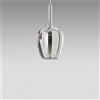 Gea luce OFELIA S/10 MINI - VETRO CROMO SPECCHIATO E PORTALAMPADA BIANCO ATTACCO G9 CAVO TRASPARENTE SENZA BASE DI ATTACCO D.14CM