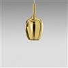 Gea luce OFELIA S/10 MINI - VETRO ORO SPECCHIATO E PORTALAMPADA BIANCO ATTACCO G9 CAVO TRASPARENTE SENZA BASE DI ATTACCO D.14CM
