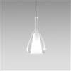 Gea luce OFELIA S/11 - VETRO TRASPARENTE E PORTALAMPADA BIANCO 1 LUCE ATTACCO E27 CAVO TRASPARENTE SENZA BASE DI ATTACCO D.20CM H.38,2CM