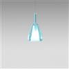 Gea luce OFELIA S/11 MINI - VETRO BLU-TRASPARENTE E PORTALAMPADA BIANCO ATTACCO G9 CAVO TRASPARENTE SENZA BASE DI ATTACCO D.14CM H.26,7CM