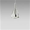 Gea luce OFELIA S/11 MINI - VETRO CROMO SPECCHIATO E PORTALAMPADA BIANCO ATTACCO G9 CAVO TRASPARENTE SENZA BASE DI ATTACCO D.14CM H.26,7CM