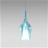 Gea luce OFELIA S/12 - VETRO BLU-TRASPARENTE E PORTALAMPADA BIANCO 1 LUCE ATTACCO G9 CAVO TRASPARENTE SENZA BASE DI ATTACCO D.18,5CM H.47,5M