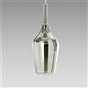 Gea luce OFELIA S/12 - VETRO CROMO SPECCHIATO E PORTALAMPADA BIANCO 1 LUCE ATTACCO G9 CAVO TRASPARENTE SENZA BASE DI ATTACCO D.18,5CM H.47,5M