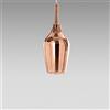 Gea luce OFELIA S/12 MINI - VETRO RAME SPECCHIATO E PORTALAMPADA BIANCO 1 LUCE ATTACCO G9 CAVO TRASPARENTE SENZA BASE DI ATTACCO D.13CM H.33M