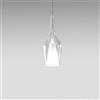 Gea luce OFELIA S/12 MINI - VETRO TRASPARENTE E PORTALAMPADA BIANCO 1 LUCE ATTACCO G9 CAVO TRASPARENTE SENZA BASE DI ATTACCO D.13CM H.33M