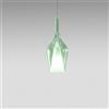 Gea luce OFELIA S/12 MINI - VETRO VERDE TRASPARENTE E PORTALAMPADA BIANCO 1 LUCE ATTACCO G9 CAVO TRASPARENTE SENZA BASE DI ATTACCO D.13CM H.33M