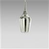 Gea luce OFELIA S/12 MINI - VETRO CROMO SPECCHIATO E E PORTALAMPADA BIANCO 1 LUCE ATTACCO G9 CAVO TRASPARENTE SENZA BASE DI ATTACCO D.13CM H.33M