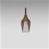Gea luce OFELIA S/12 MINI - VETRO FUME TRASPARENTE E PORTALAMPADA BIANCO 1 LUCE ATTACCO G9 CAVO TRASPARENTE SENZA BASE DI ATTACCO D.13CM H.33M