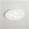 Gea luce LUNA P/G - PLAFONIERA METALLO E ALLUMINIO BIANCO 7 LUCI ATTACCO GX53 72,5CM