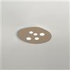 Gea luce LUNA P/M - PLAFONIERA METALLO E ALLUMINIO TORTORA 5 LUCI ATTACCO GX53 60CM