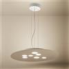 Gea luce LUNA S - LAMPADARIO A SOSPENSIONE TORTORA 10 LUCI ATTACCO GX53 IN METALLO E ALLUMINIO