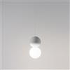 Gea luce SFERA S - LAMPADARIO A SOSPENSIONE METALLO E VETRO GRIGIO-CHIARO 1 LUCE ATTACCO G9