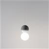 Gea luce SFERA S - LAMPADARIO A SOSPENSIONE METALLO E VETRO GRIGIO-SCURO 1 LUCE ATTACCO G9