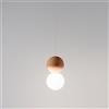Gea luce SFERA S - LAMPADARIO A SOSPENSIONE METALLO E VETRO ROSSO 1 LUCE ATTACCO G10