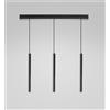 Gea luce THALASSIA S/3P - SOSPENSIONE LINEARE IN ALLUMINIO COLORE NERO A LED 3 LUCI 3000K 1194LM 3X7W