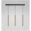 Gea luce THALASSIA S/3P - SOSPENSIONE LINEARE IN ALLUMINIO COLORE ORO A LED 3 LUCI 3000K 1194LM 3X7W
