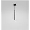 Gea luce THALASSIA S/P - SOSPENSIONE COLORE NERO A LED 3000K 398LM 7W CON ROSONE D.2,5CM