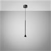 Gea luce URSULA S/P - SOSPENSIONE LED NERO CON ROSONE 3000K 255LM 5W