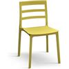 PAZZO DESIGN Sedia Luca set da 4 sedie giallo in Polipropilene