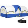 Outsunny Tenda da campeggio familiare Outsunny, 2 camere da letto, spazio centrale, impermeabile, Blu | Aosom Italy