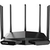 Tenda RX27 Pro Router WiFi 6E AX5700 Tri-Band, Porta Gigabit, Banda 6 GHz, CPU Q