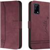Lihondar Cover per OPPO Realme 7 5G/V5 5G/Q2 5G/Narzo 30 Pro 5G, Custodia Portafoglio Flip Libro Wallet Case Antiurto Custodia in Pelle PU Premium, Slot per Schede, con Magnetica a Scatto (Rosso)