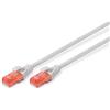 DIGITUS CAT 6 U-UTP Patch Cable, 2m, cavo di rete LAN DSL Ethernet, LSZH, rame, AWG 26/7, grigio, Cat-6 - 2 m, Cavo patch - U-UTP - LSZH