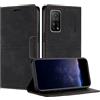 TOUCASA Custodia per Xiaomi Mi 10T / 10T Pro 5G, Flip Custodia Portafoglio in Pelle, con Funzione Stand Chiusura Magnetica Slot per Schede Custodia per Mi 10T - Nero