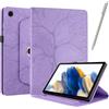 Netany Rotating Custodia per Lenovo M10 Plus Tablet 3Rd Gen 10.6 Pollice 2022 (Tb-125F/Tb-128F), con penna PU Pelle Flip Cover, Supporto Rotazione 360 Protettiva Cover [Auto Sveglia/Sonno] - Viola