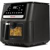 Girmi FG84 ''Ecofrit Crisp'' Friggitrice ad Aria, 6,5 Litri, 1700 W, 8 programmi, Display digitale, BPA/PFOA Safe, Vassoio rialzabile per 2 livelli, Temperatura regolabile, Ricettario incluso