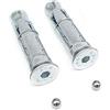 KRASER KR202 Bulloni di ancoraggio a parete o pavimento per moto o bicicletta, M10 x 70 mm, kit viti a ricircolo di sfere di sicurezza Tappi ad espansione, catena di ancoraggio lucchetto Garage, Ø16