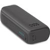 SBS Powerbank compatto 5000 mAh, caricabatterie portatile 10W a carica rapida, caricatore per smartphone Android e iPhone trasportabile in aereo, 1 porta USB-C e 1 USB-A, cavo di ricarica incluso
