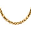 SINGULARU - Collana Big Rope. Acciaio con Finitura Placcata Oro 18 Kt. Catena Intrecciata Spessa. Lunghezza 40 cm + 5 cm di Allungo. Gioielli da Donna