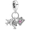 Annmors Charm Pendente Lucciola Gatto Mamma Farfalla Ciondoli Compatibile con Braccialetti e Collane Donna