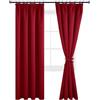 DWCN - Tende oscuranti, tende termiche spesse con nastro arricciato, tende con cordoncini, 225 x 140 cm (Altezza x Larghezza), rosse, set da 2 pezzi