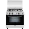 Glem Gas A855GI Cucina Gas 5 Fornelli con forno Elettrico/Gas da 80 cm Acciaio inox