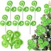 Vloso 6 Puntali per Albero di Natale, 43 cm, Decorazioni per Albero di Natale in Pelliccia Verde