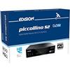 EDISION PICCOLLINO S2 Decoder DVB-S2 HD Ricevitore Digitale Satellitare Full HD DVB-S2 H265 HEVC, USB, HDMI, SCART, LAN, IR, Supporto USB WiFi, Telecomando Universale 2in1