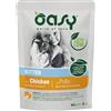 OASY 85 gr Oasy Alimento Completo Cibo Umido Bocconcini in Salsa Kitten per Gattini da 1 a 12 Mesi con Pollo in Busta Gluten Free
