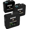 RØDE Microphones Sistema wireless a doppio canale Wireless Go II con microfoni incorporati, nero, Doppio trasmettitore