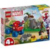 LEGO Marvel Team Spidey Dino Crawler Rescue Truck, Buildable Super Hero Vehicle
