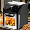 BAKAJI Forno Friggitrice Aria Calda 12Lt Digitale 1800W Frigge Cuoce Senza Olio Silver