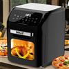 BAKAJI Forno Friggitrice Ad Aria Calda 12Lt Digitale 1800W Frigge Cuoce Senza Olio Nero
