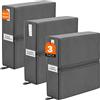 BAKAJI Set 3 Organizer Pieghevoli da Armadio 33x33x10 cm Contenitori Salvaspazio