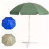 BAKAJI Ombrellone Amalfi Diametro 200 cm Palo Acciaio da Spiaggia Mare Colori Assortiti